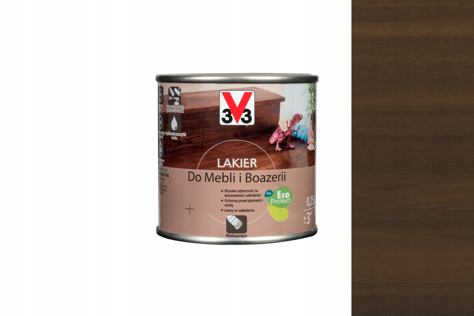 LAKIER DO MEBLI I BOAZERII V33 TEK MAT 0,25L