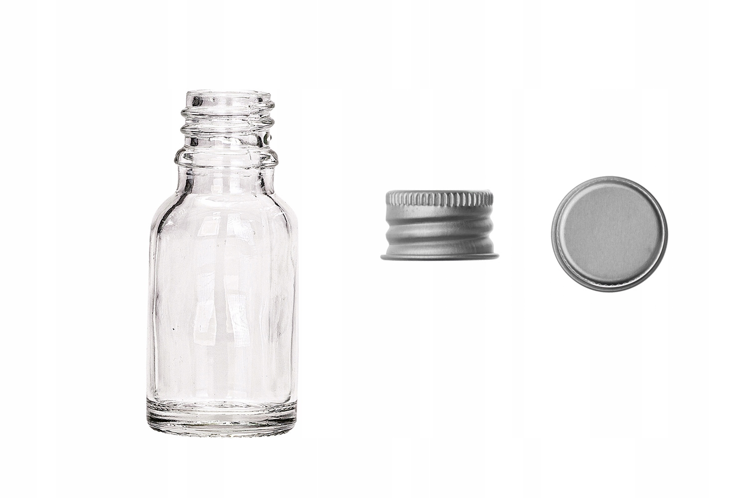 

Butelka szklana bezbarwna 15 ml nakrętka Alu 5 szt