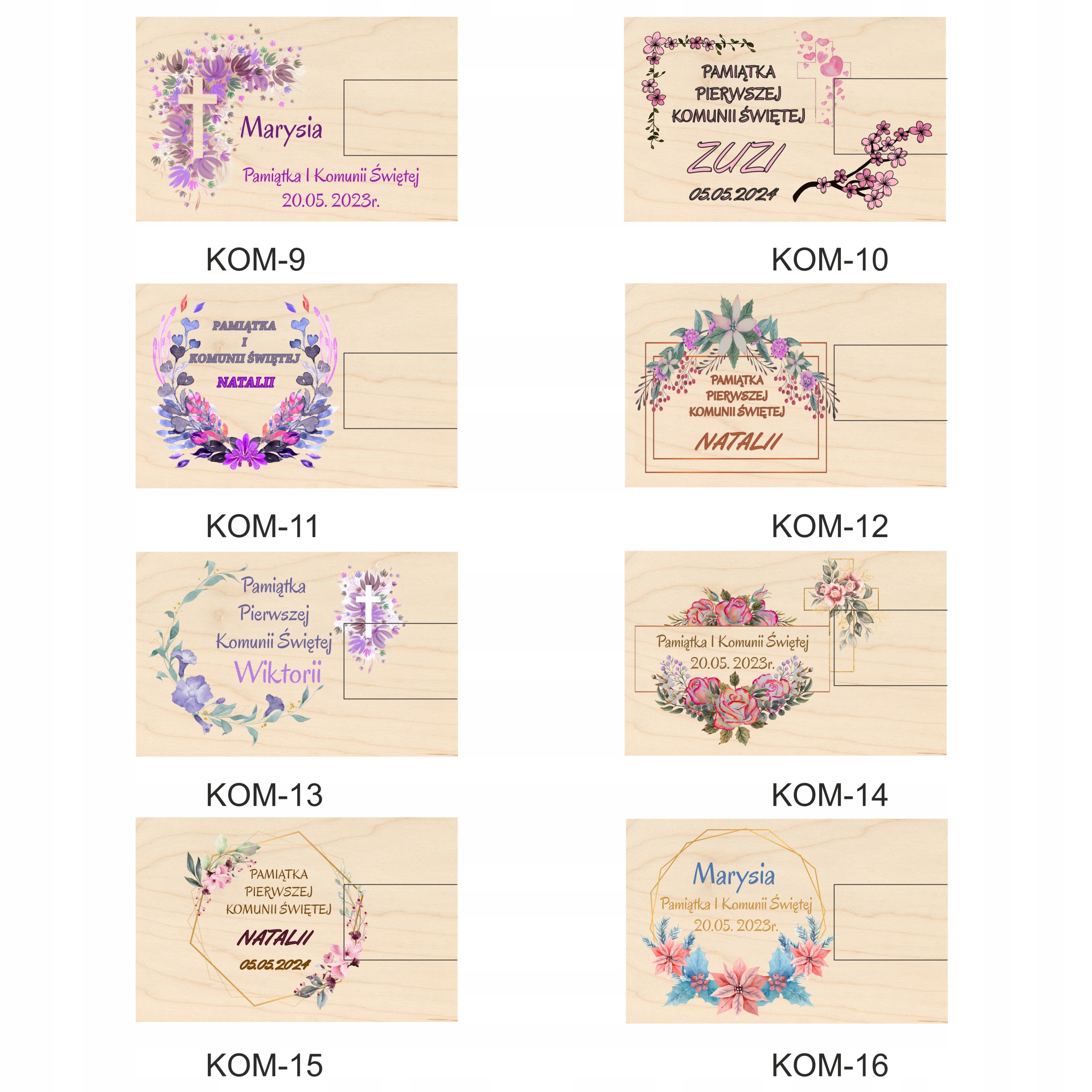 DREWNIANY PENDRIVE Z NADRUKIEM PIERWSZA KOMUNIA ŚWIĘTA 16GB 2.0 Liczba sztuk w ofercie 1