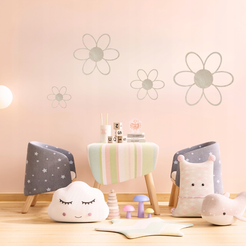 DREWNIANA KWIAT KWIATEK DEKORACJA NA ŚCIANĘ ZAWIESZKA OZDOBA DZIECKO 15 CM Bohater Inny