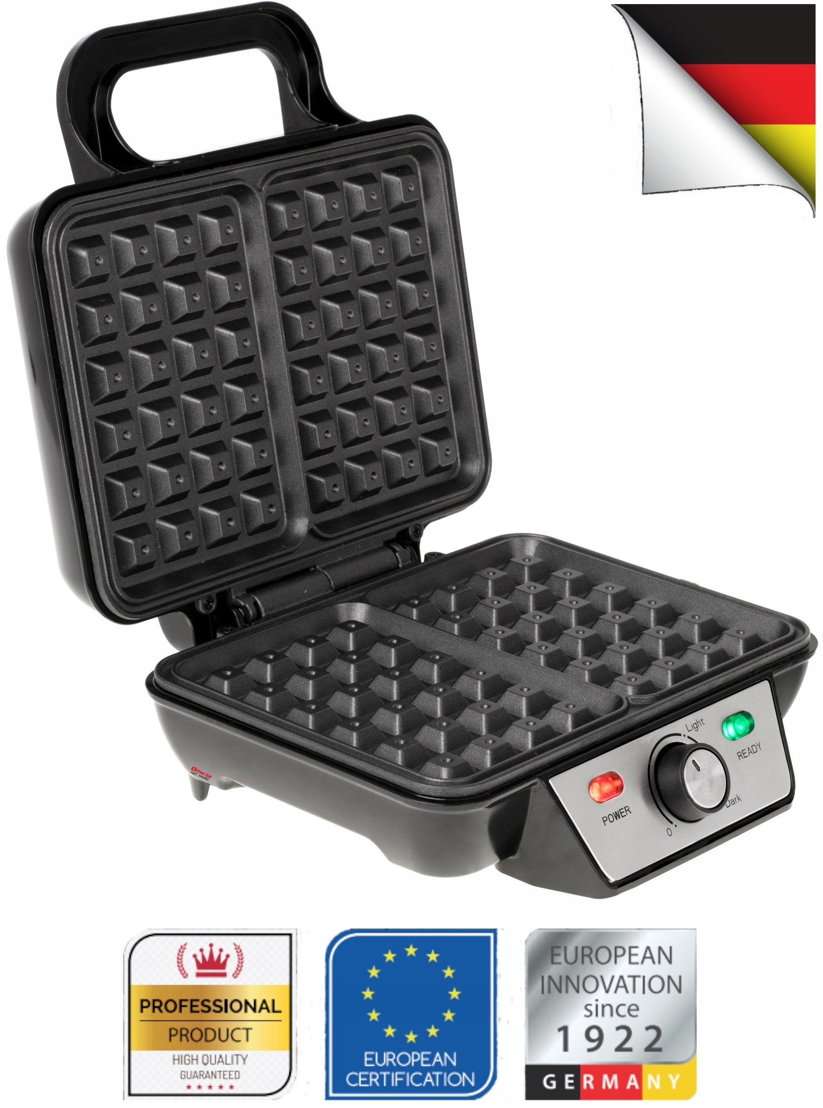 GOFROWNICA METALOWA CAMRY CR 3046 1600W Z REGULACJĄ 2 GOFRY XL Stan opakowania oryginalne