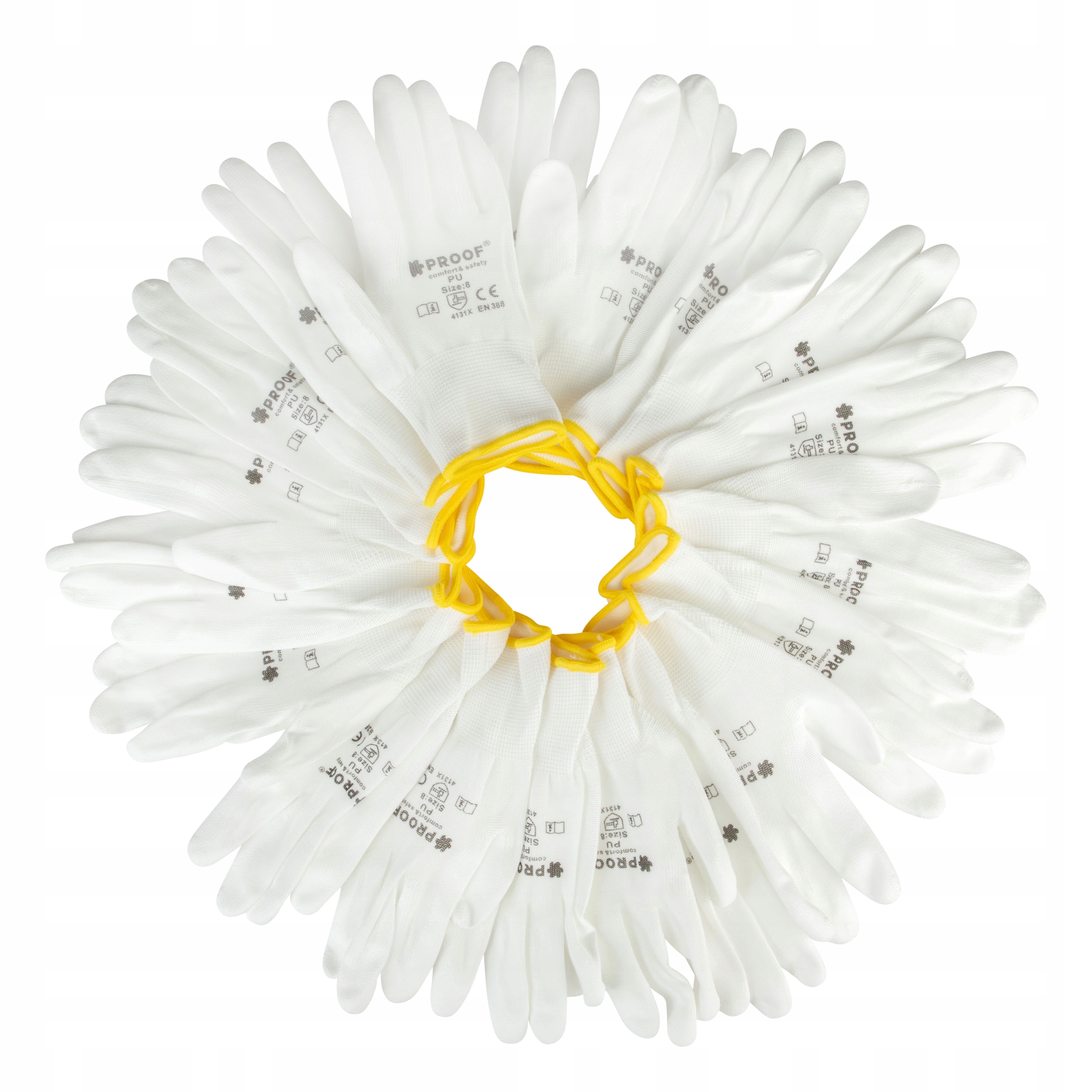 RĘKAWICE OCHRONNE ROBOCZE BHP BUDOWLANE POWLEKANE PROOF ROZ. 7 1 PARA Marka bez marki