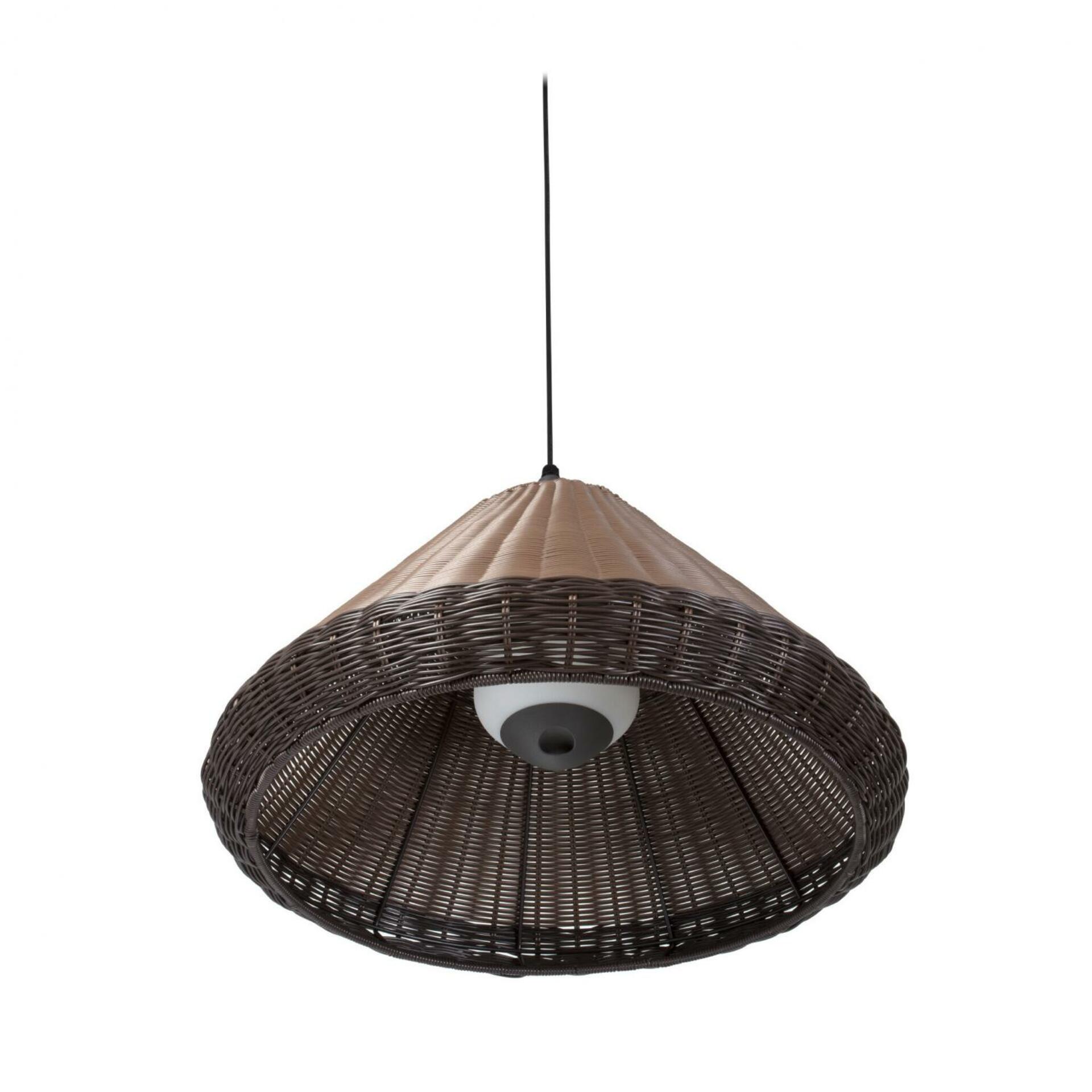 Závesné vonkajšie svietidlo Faro Saigon sivá/hnedá, IP65, E27, 68 cm
