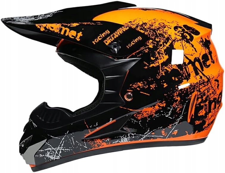 Detská Motocyklová Prilba S 55 – 56 cm Cross okuliare rukavice