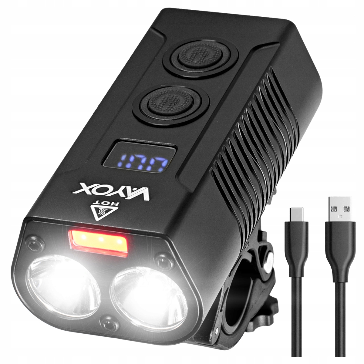 Přední Světlo Na Kolo Led Powerbanka Osvětlení Na Kolo Usb Pro Vayox