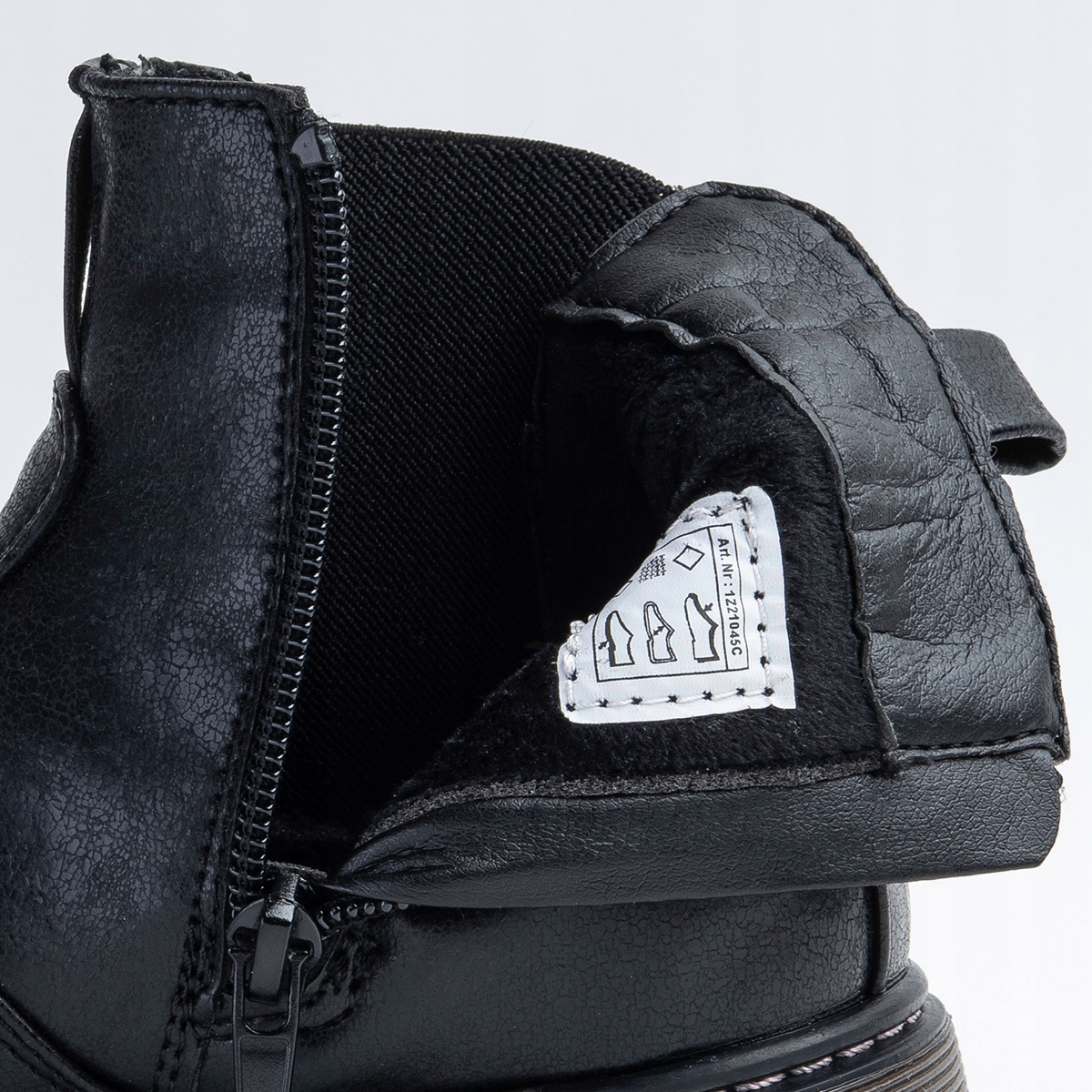 Botki trzewiki sztyblety ocieplane FUTERKO lekkie SUWAK stabilne Wojtyłko Materiał skóra ekologiczna