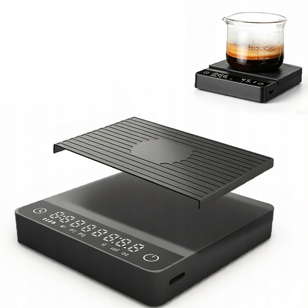 Váha na kávu Espresso Timer Usb-c Přesná kuchyňská klenotnická