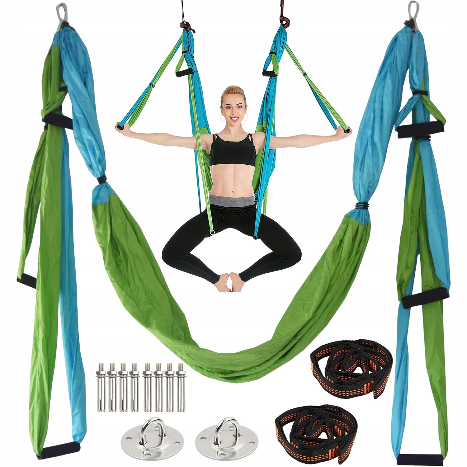 Szarfa Akrobatyczna Joga Zestaw Chusta Aerial Wielofunkcyjna 250X145CM