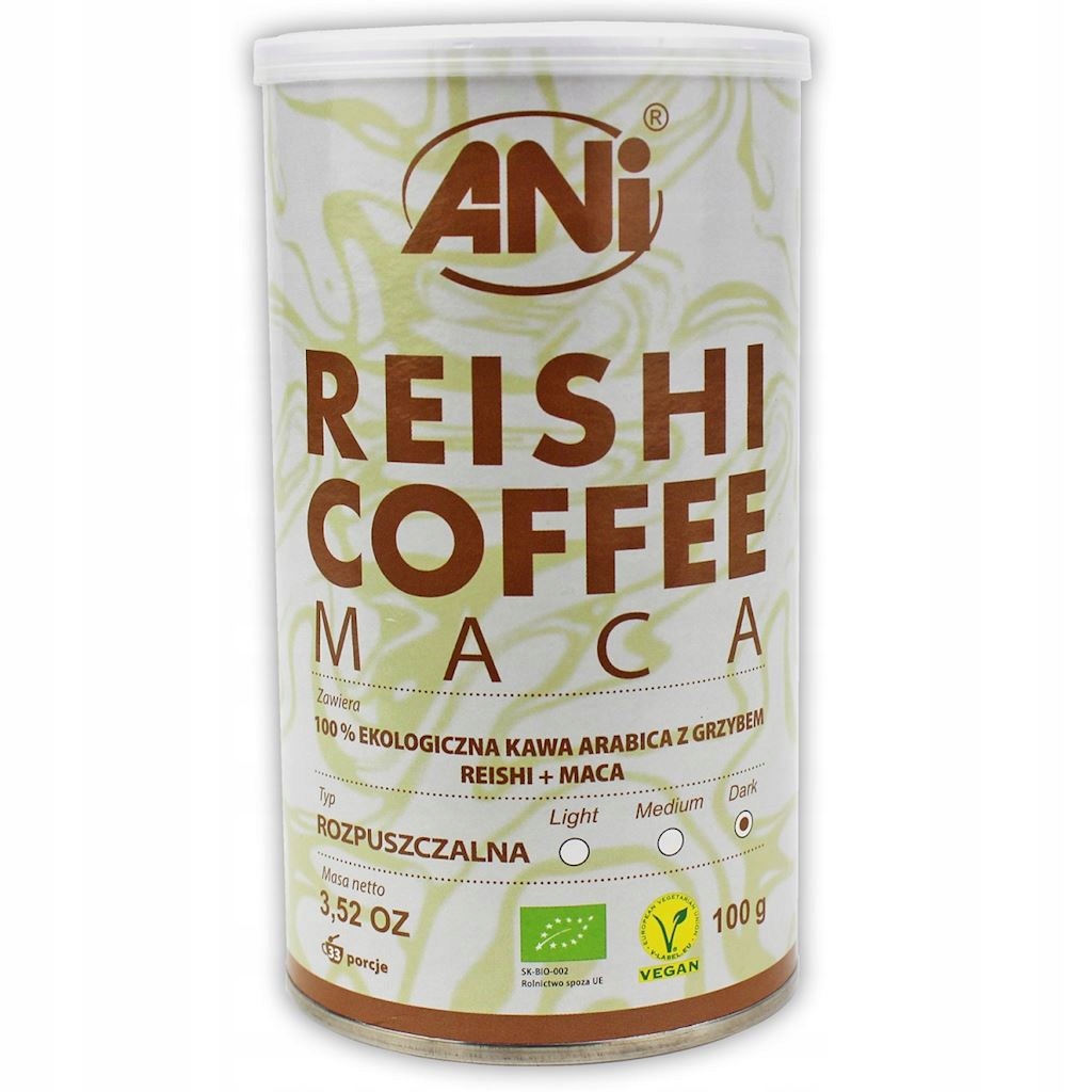 Levně Instantní Káva Arabica S Reishi A Maca Bio 100 g Ani