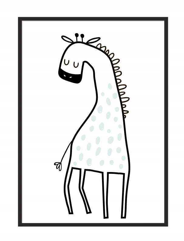 

Obraz Plakat W Ramie 33x43 cm Żyrafa PD240