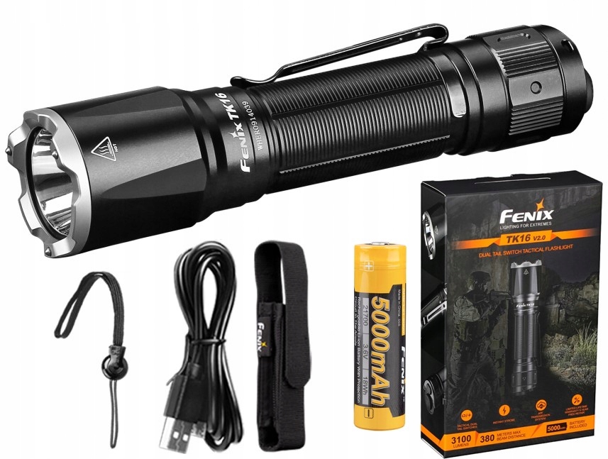 Fenix Latarka Taktyczna Diodowa Led TK16 V2.0 Akumulator 5000mAh Usb 3100lm