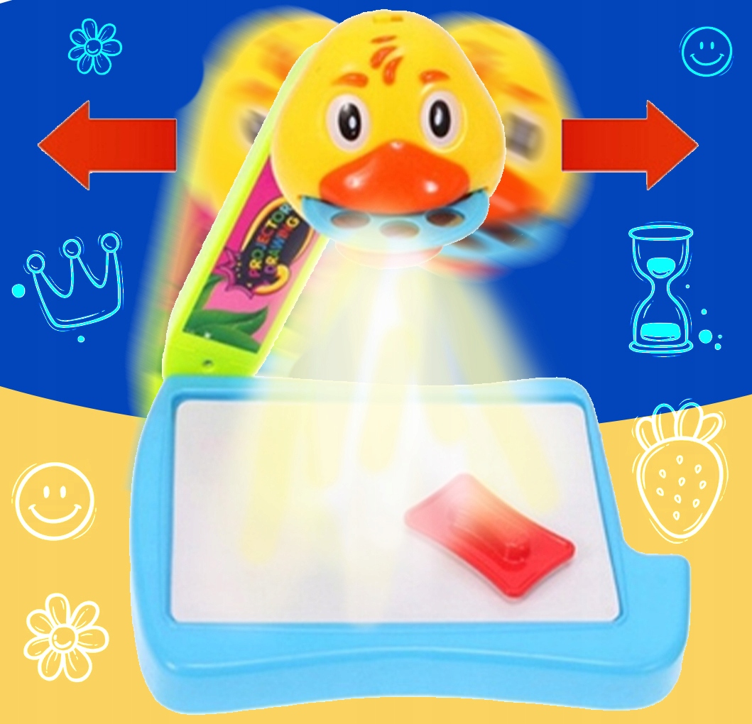 Projektor Rzutnik do Nauki Rysowania ze Slajdami Podświetlany Regulowany Wiek dziecka 3 lata +