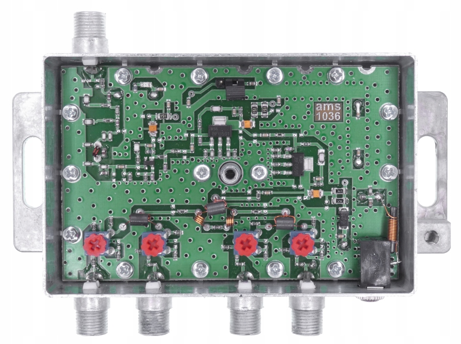 Wzmacniacz antenowy DVB-T2 AWS-1036 do 10 TV AMS Stan opakowania oryginalne