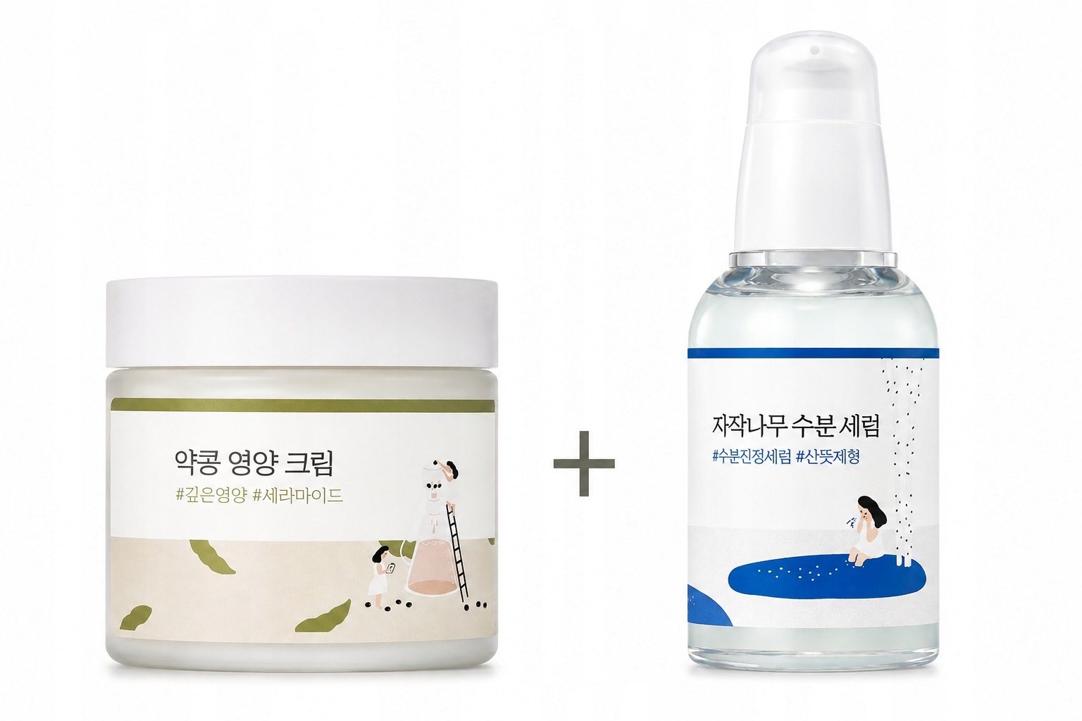 Round Lab Soybean krém 80 ml sérum Birch Juice 50 ml sada