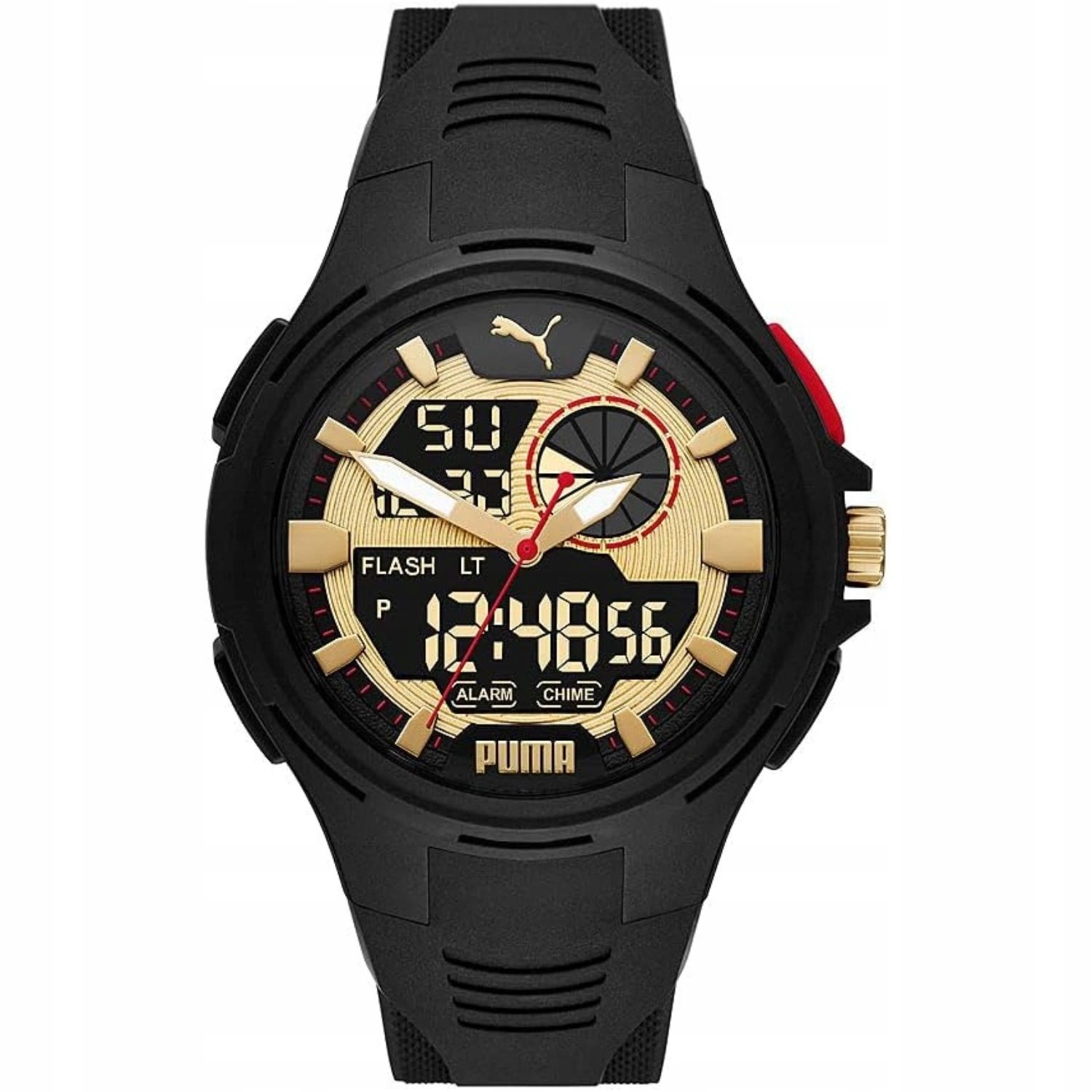 Pánské hodinky sportovní hodinky Puma Bold P5078 křemenné digitálně-analogové černé