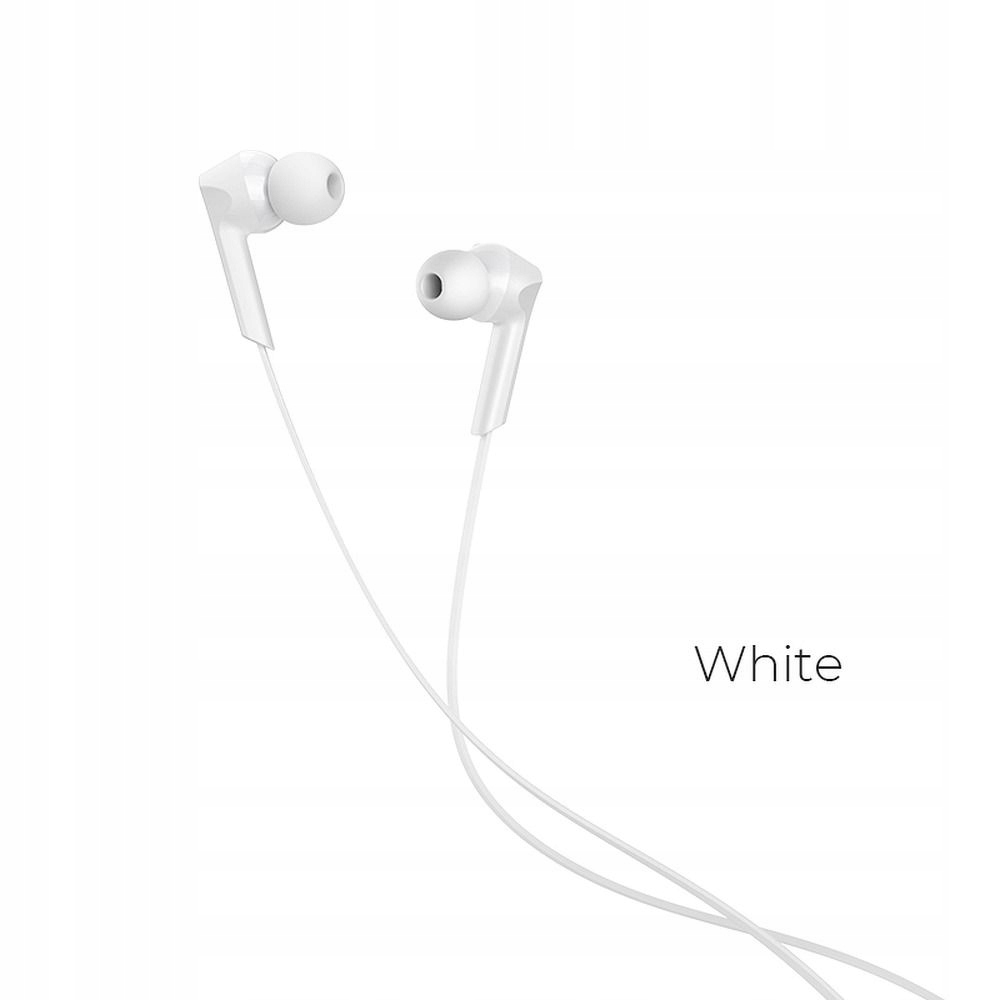 Hoco słuchawki przewodowe Jack 3,5 mm z mikrofonem M72 białe