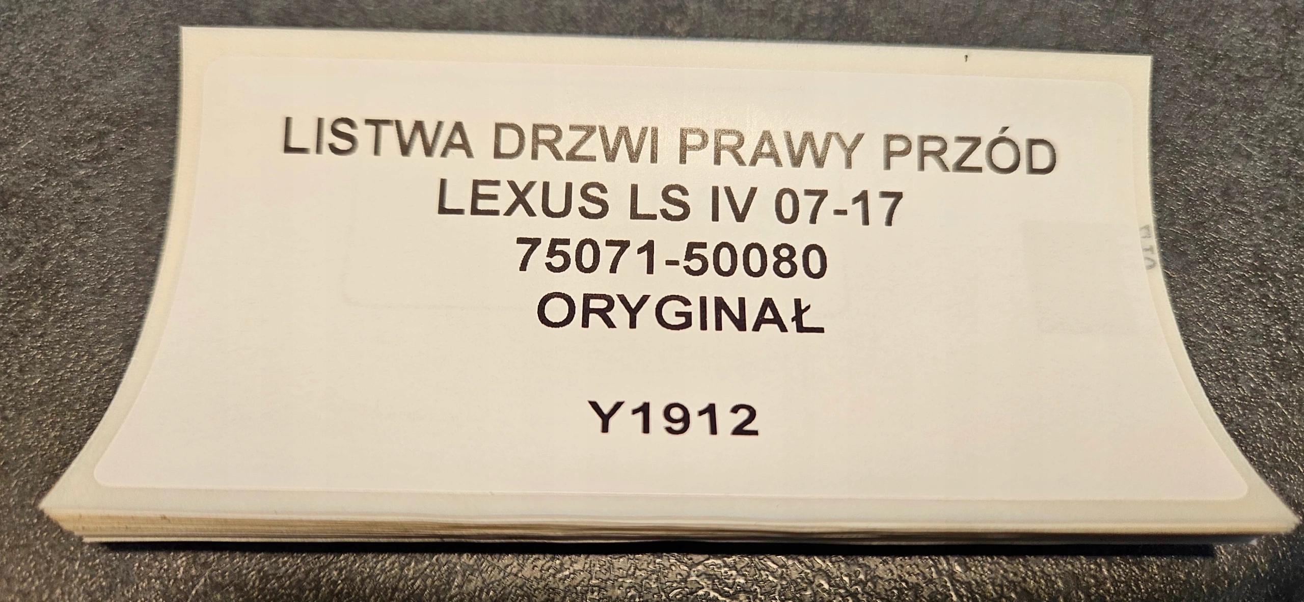 moulding door right front LEXUS LS IV 07-17 original 75071-50080
