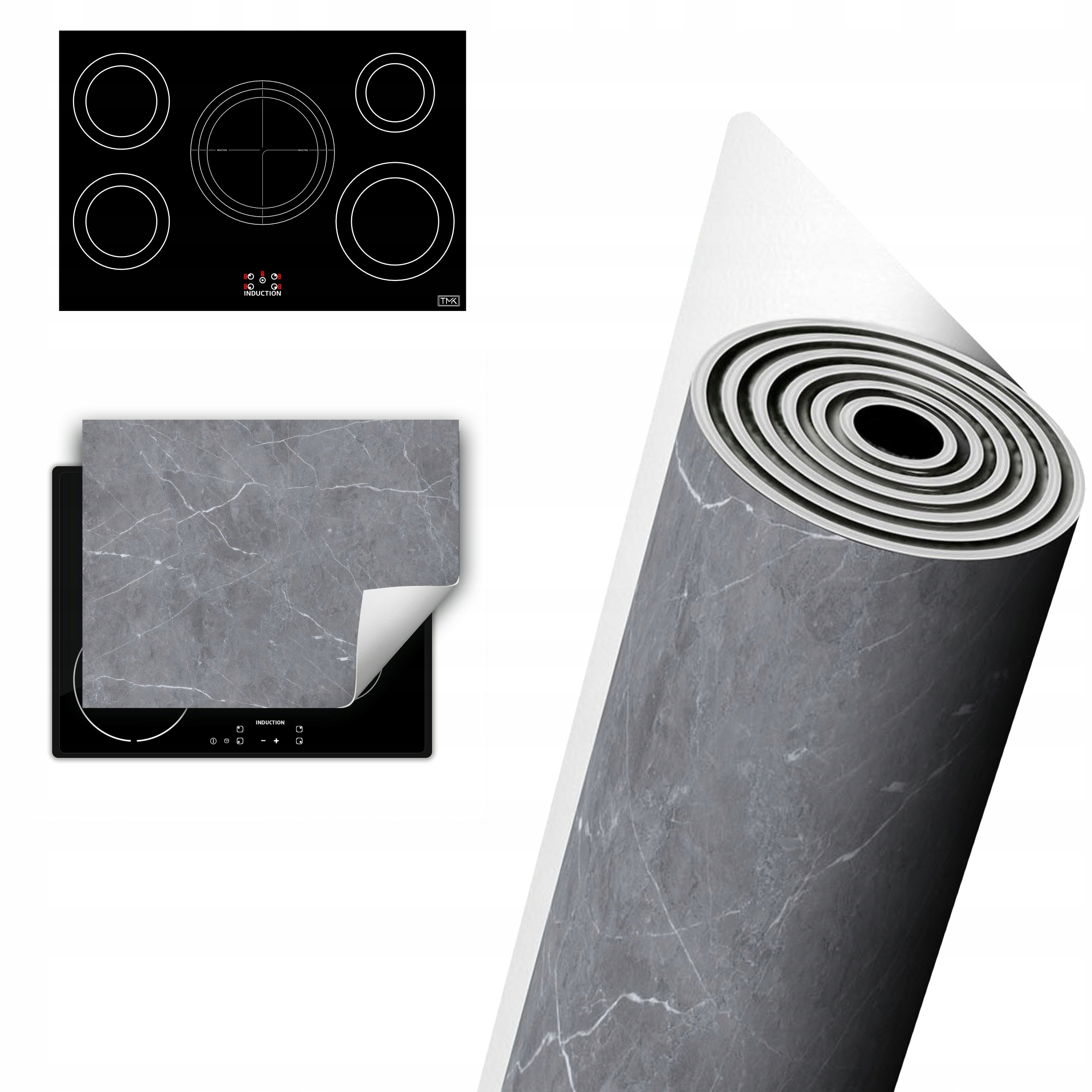 Vinylová Ochrana Na Indukci Deska 80x52 šedá mramor