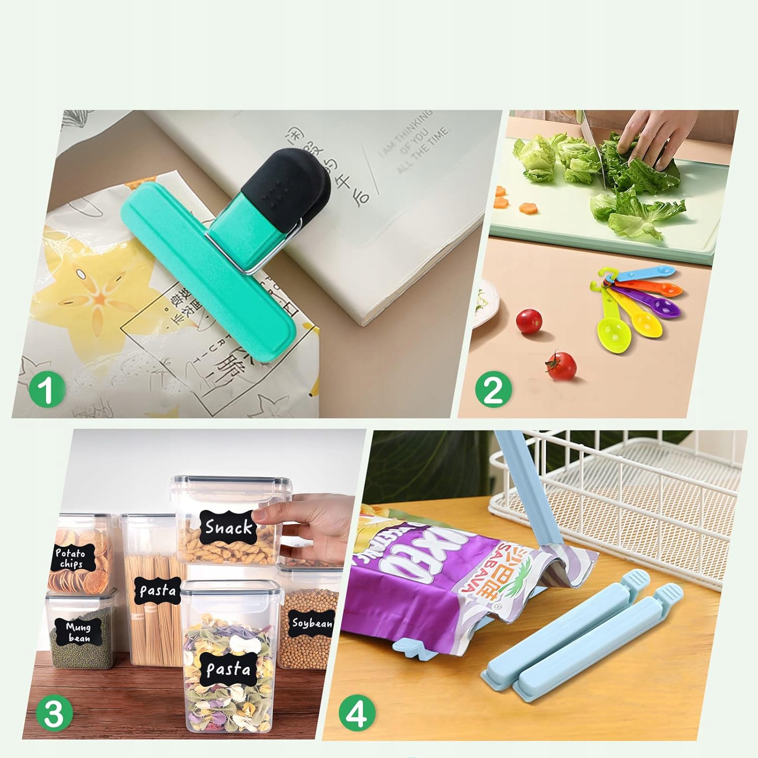 ZESTAW HERMETYCZNYCH POJEMNIKÓW DO PRZECHOWYWANIA ŻYWNOŚCI,24SZT+24NAKLEJKI Pojemność 2 l