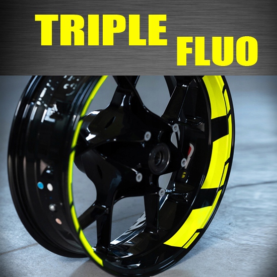 Triple Fluo Samolepky pásky na kola ráfky rámy motocyklů pro Suzuki