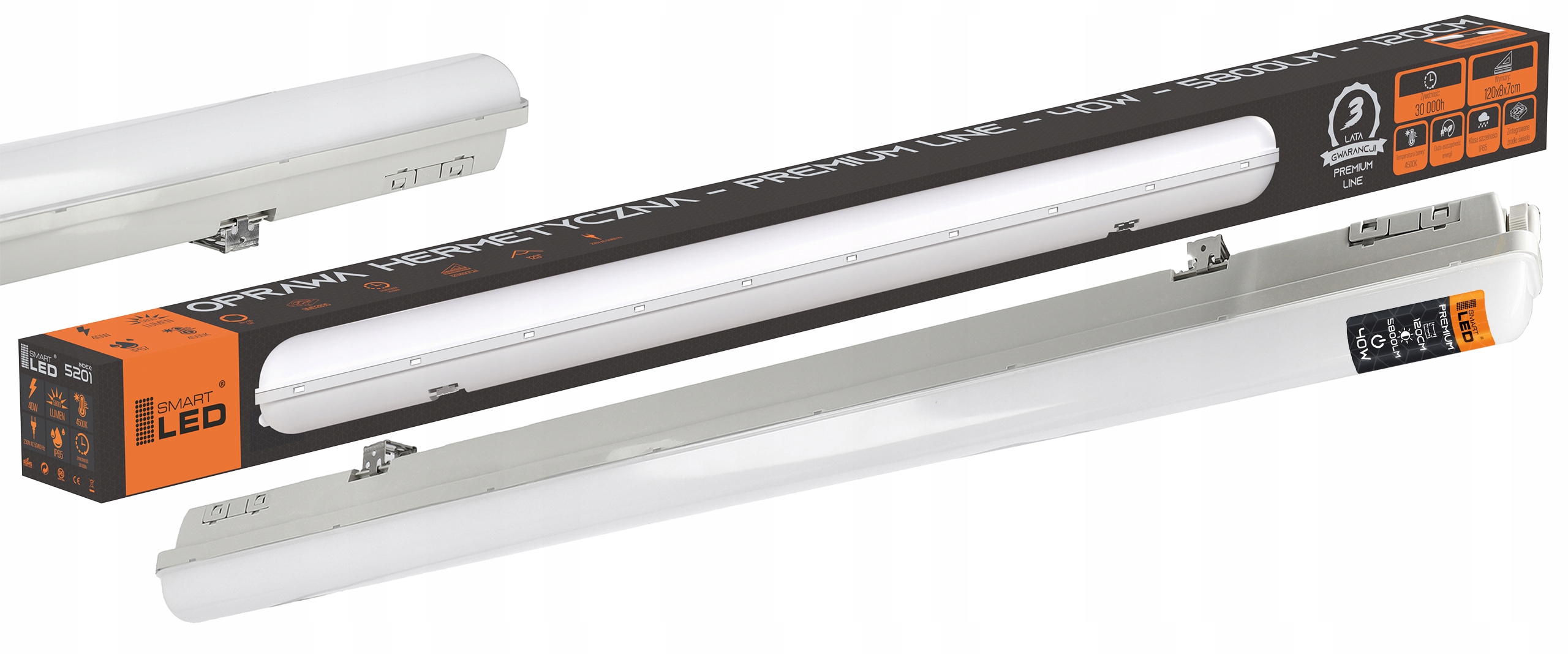 

Lampa Led do garażu hermetyczna 5800lm Premium