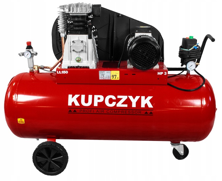 Kompresor Sprężarka B3800 150L KK 495/150 Kupczyk Zasilanie sieciowe