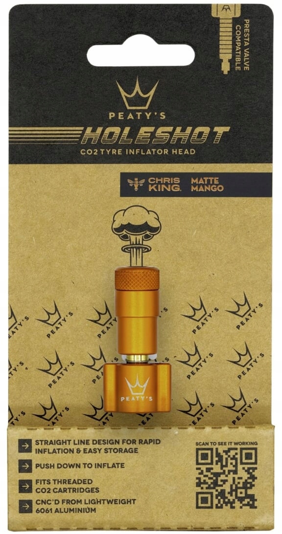 CO2 pumpa Hlavice Peaty's Holeshot Inflator Head