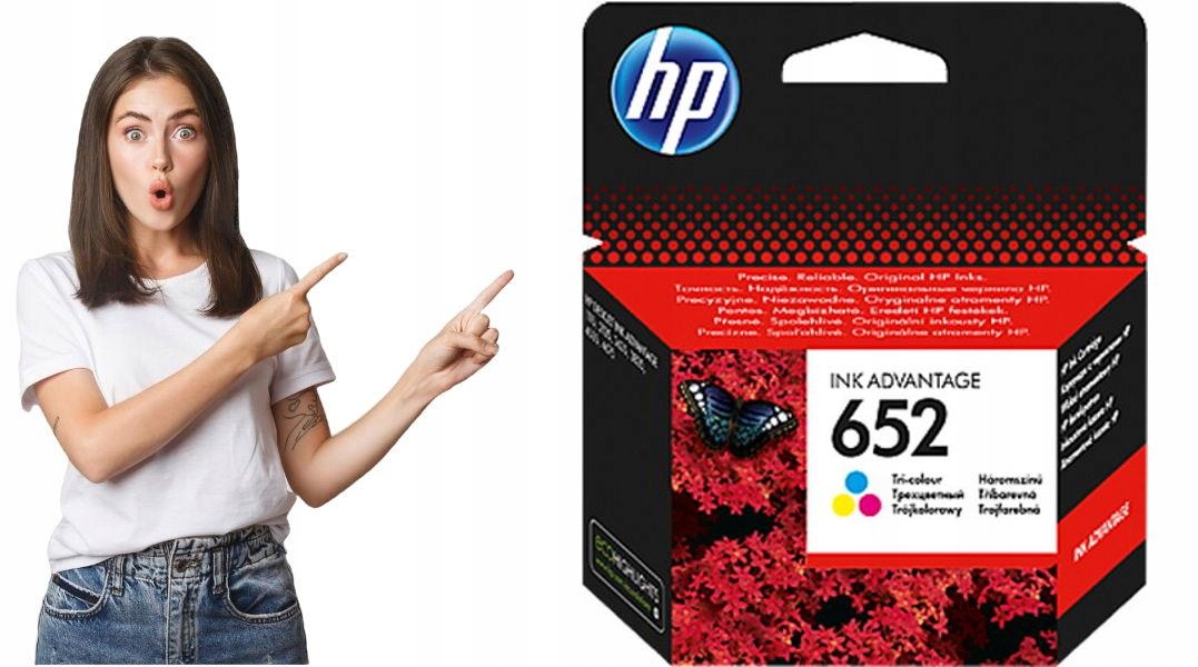 Cart. Hp 652 kolor oryg. (200)