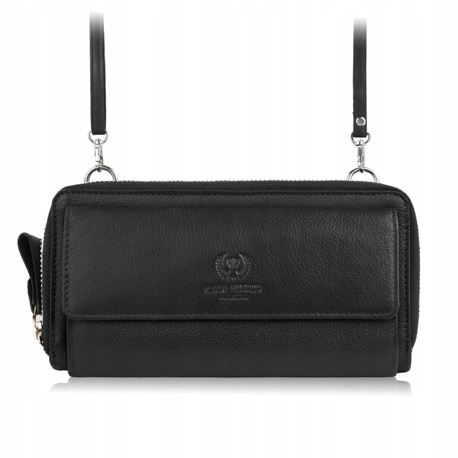 Kožená dámská psaníčko do ruky nebo přes rameno, dámská peněženka Paolo Peruzzi