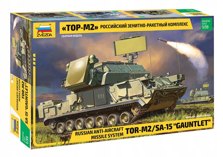 TOR-M2/SA-15 Gauntlet ruský systém země-vzduch 1:35 Zvezda 3633