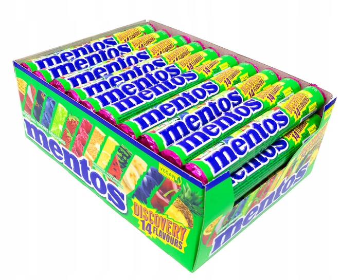 Levně Mentos Discovery exotické ovoce 40 rolí 1,5 kg