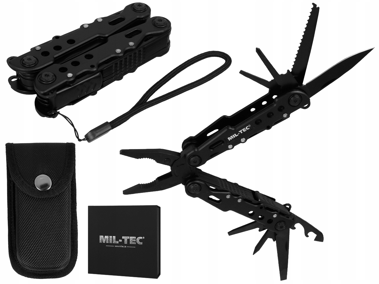 Multitool Narzędzie Wielofunkcyjne Mil-Tec Cobra Large z kaburą Czarne