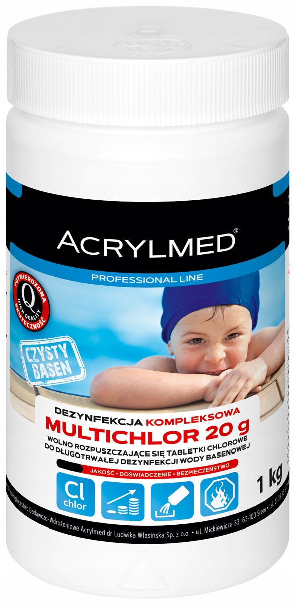 

Multichlor tabletki 20g 1kg dezynfekuje na glony