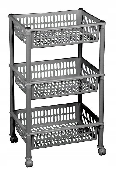 

Regał, stojak do łazienki Plast Team sreb. Trolley