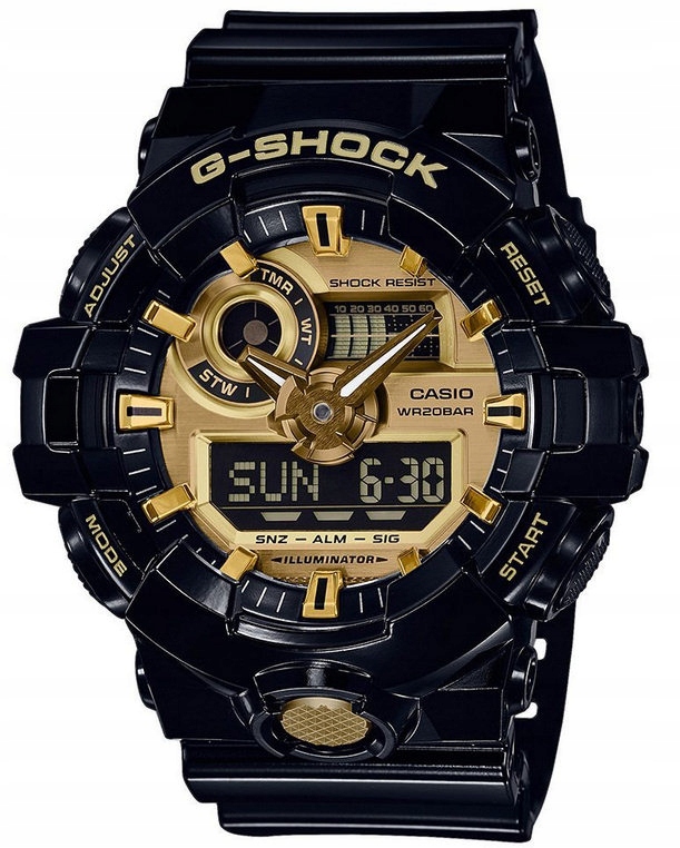 Černé Hodinky Casio G-shock GA-710GB-1A Wr 200 M