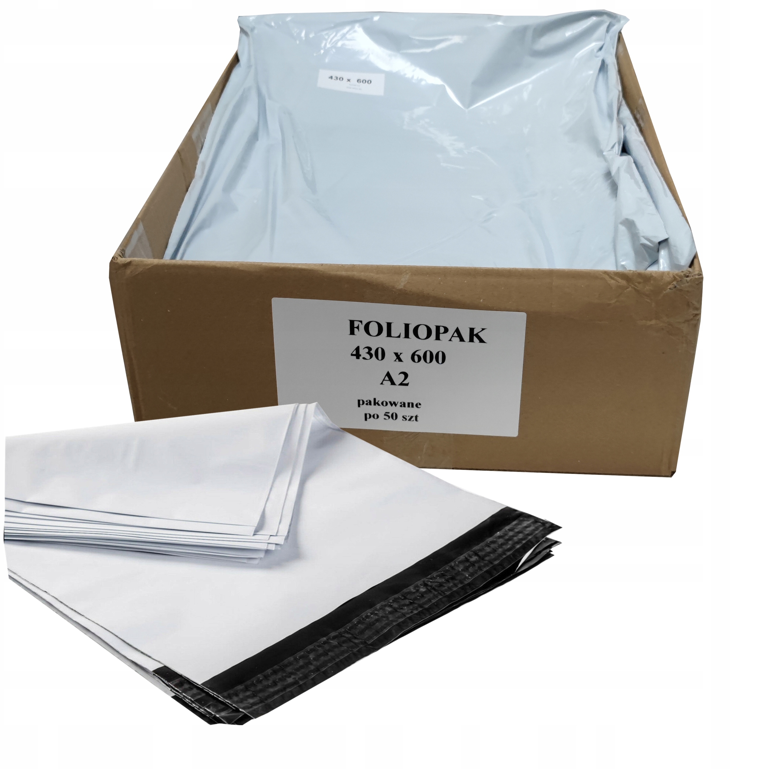

Foliopaki Kurierskie A2 430x600 PAKIET/50 Szt A2