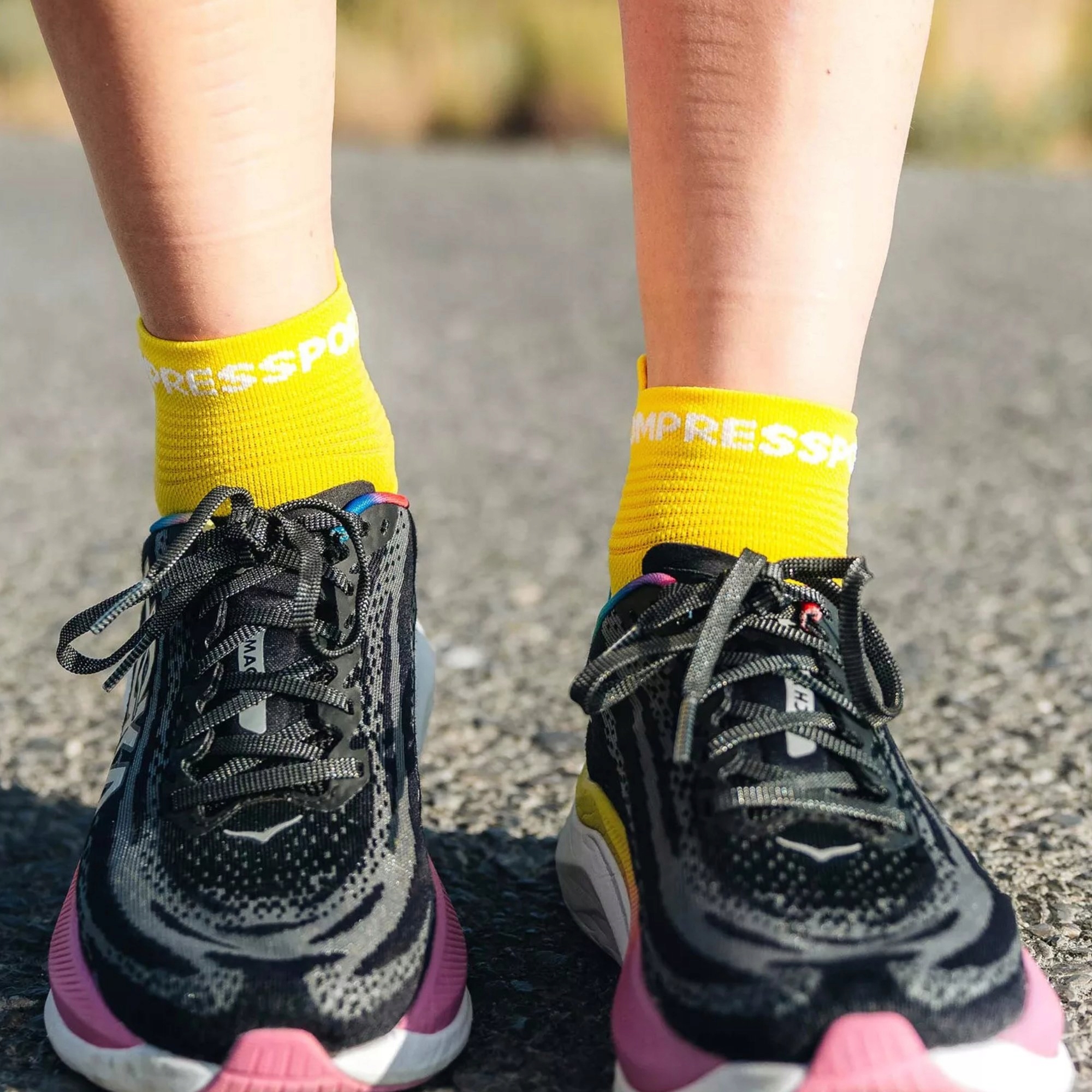 Skarpety do biegania COMPRESSPORT RUN LOW V4.0 Niskie za kostkę T2 Kolekcja PRO RACING SOCKS V4.0