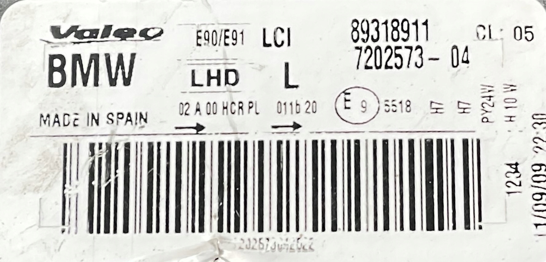 BMW 3 E90 E91 LIFT light left front EUROPA 7202573