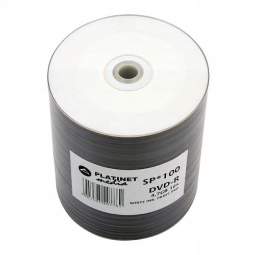 Płyty Dvd-r 4,7 Gb Platinet x16 do nadruku 100 szt