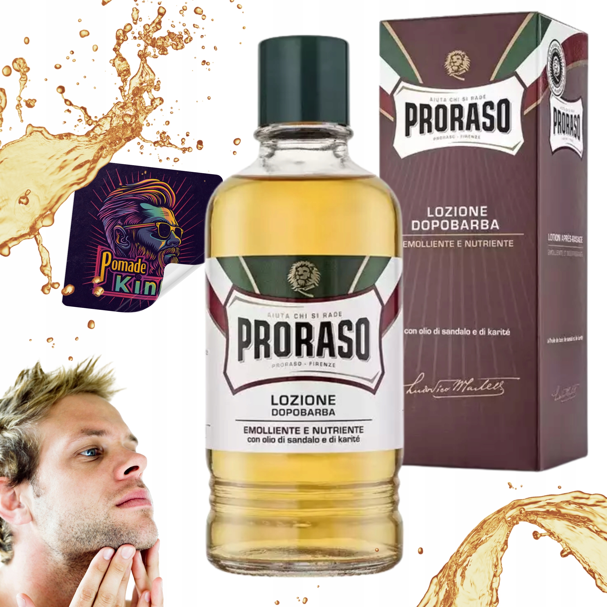 Voda po holení Proraso Červená linie XXL 400 ml Vůně Sandálového dřeva
