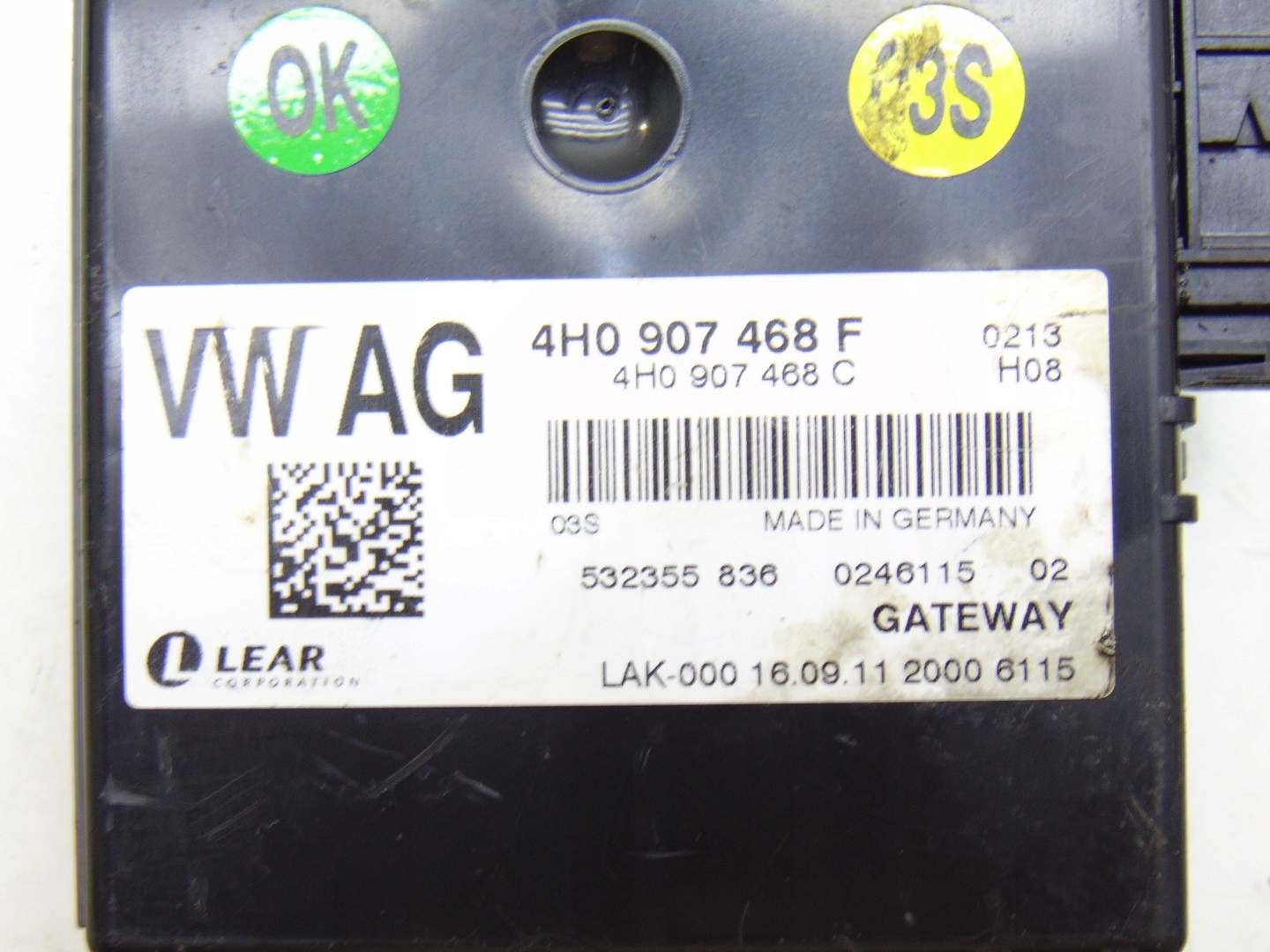 modul Bedienteil GATEWAY AUDI A8 D4 LONG 4H0907468F