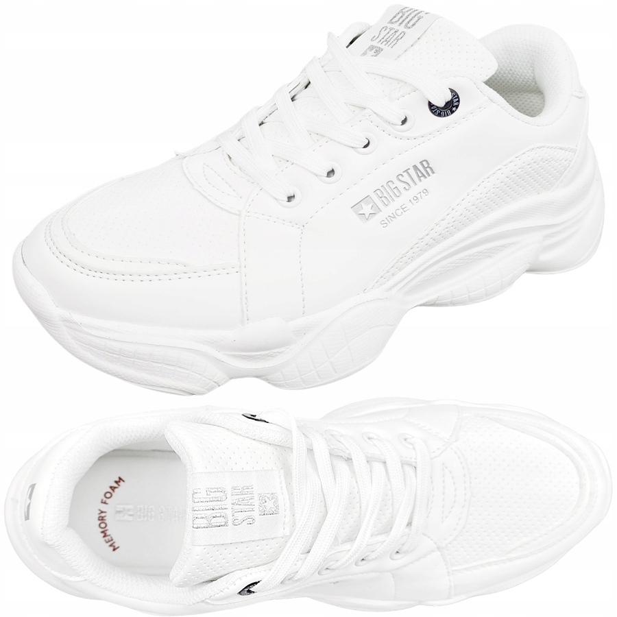 

Lekkie sneakersy Big Star damskie białe II274359