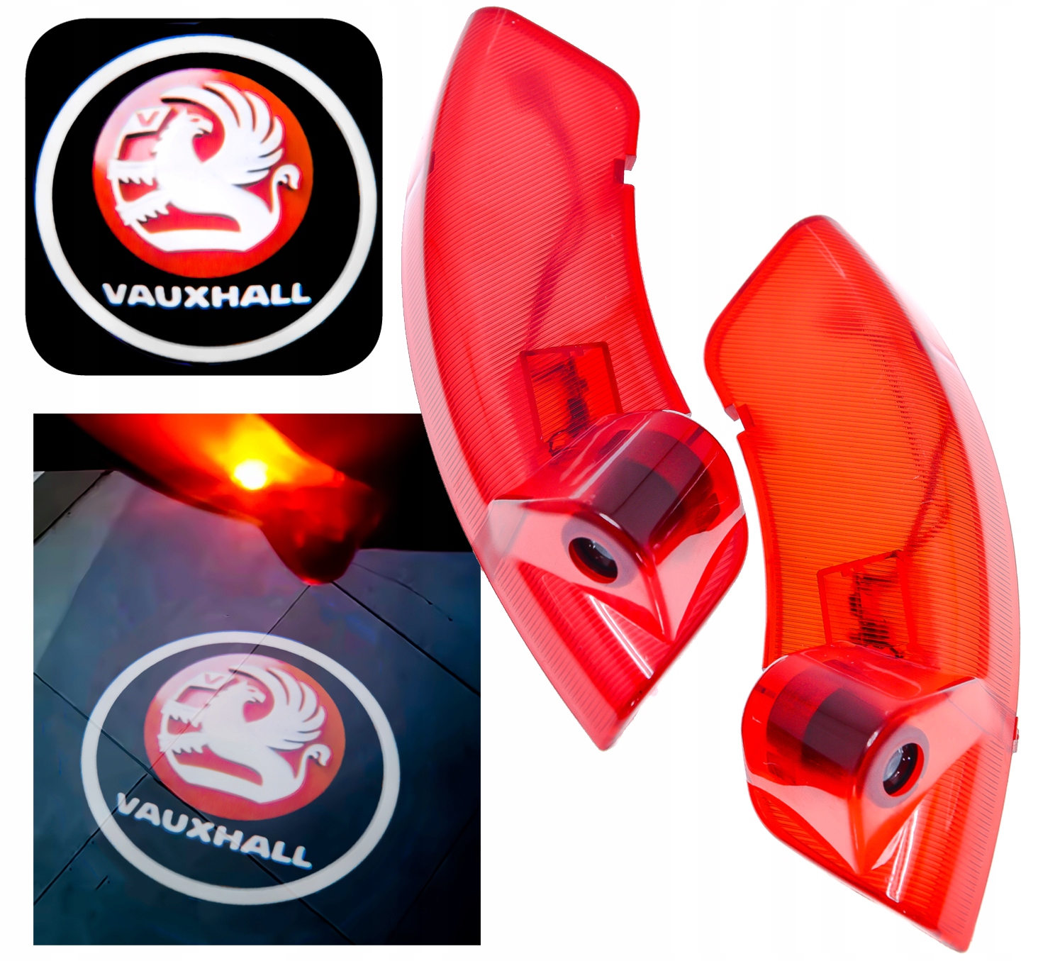 2x PROJEKTOR LED LAMPKA DRZWI HOLOGRAM EMBLEMAT VAUXHALL ANTARA L07 LOGO HD