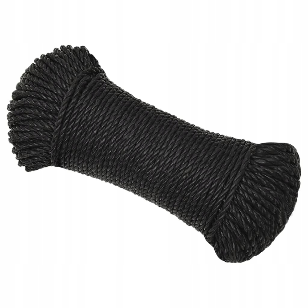 Linka robocza, czarna, 8 mm, 250 m, polipropylen Długość 250 m