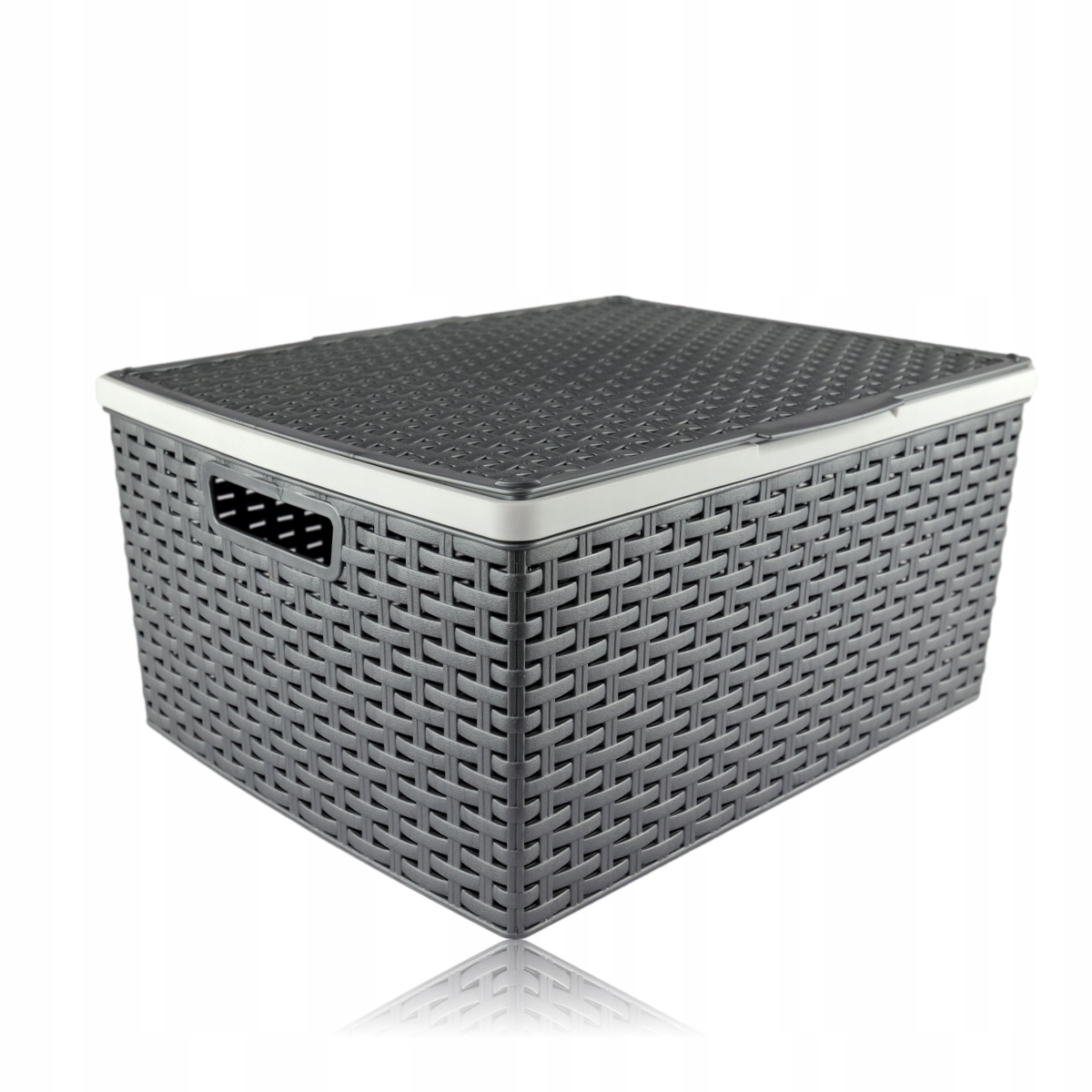 

Koszyk z pokrywą Box Rattan popiel
