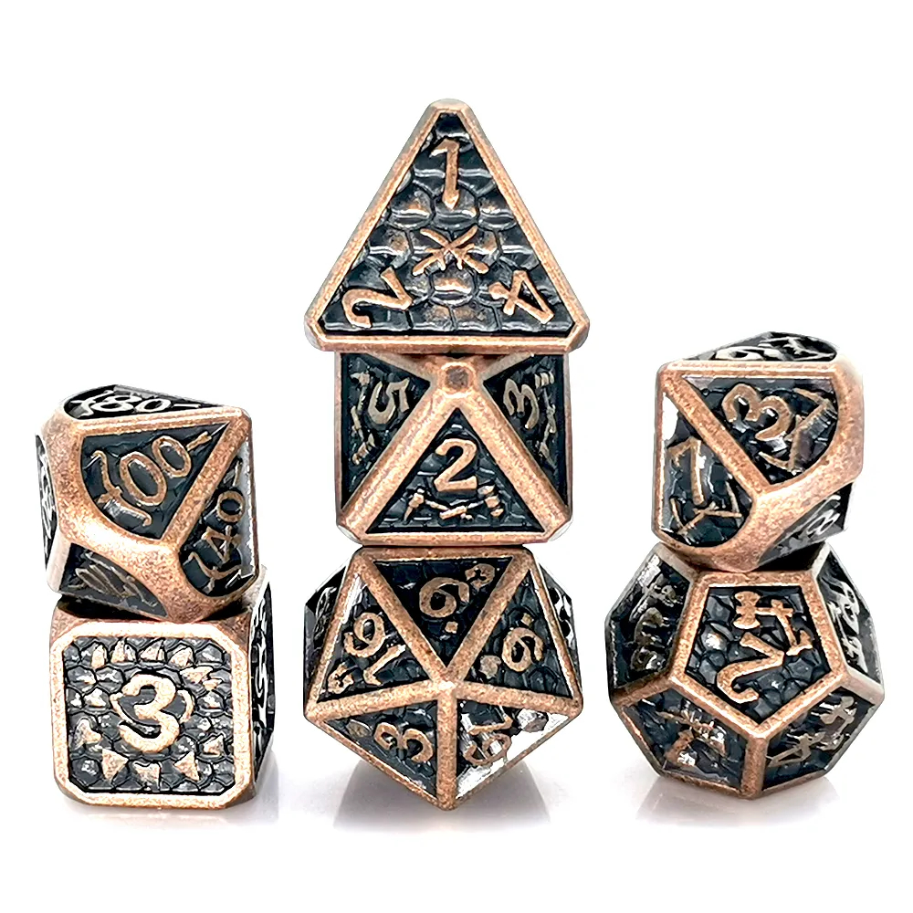 TÚRIN TURAMBAR ZESTAW 7 METALOWYCH KOŚCI RPG