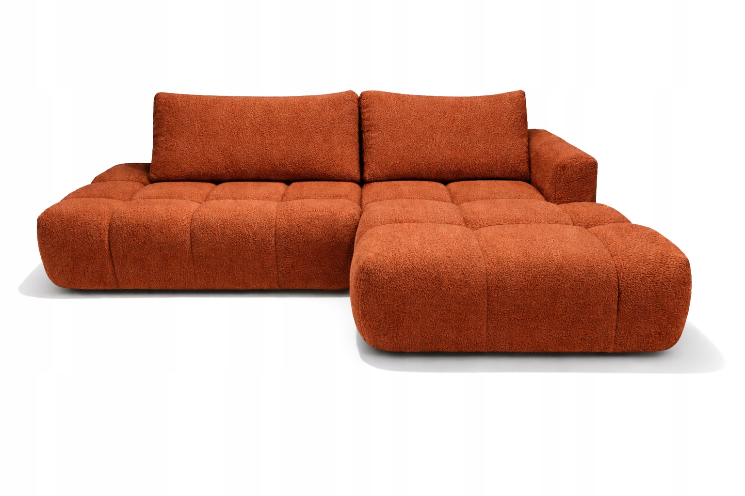 Rezavý Rohová Sedací Souprava Rozkládací Do Obývacího Pokoje Soffi 280 CM Pravý Rohová Sedačka Boucle