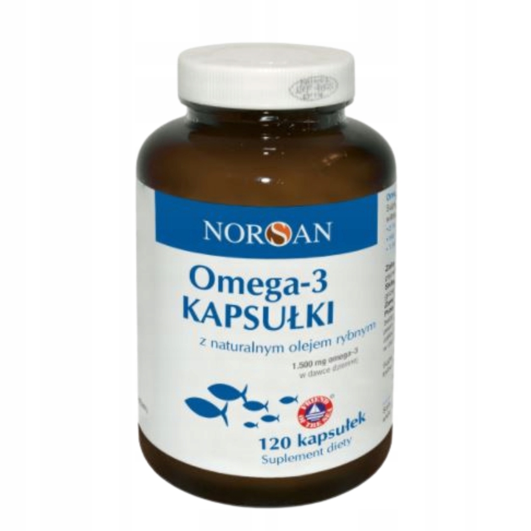 Norsan OMEGA-3 EPA a DHA kapsule s prírodným olejom z divých rýb 120ks