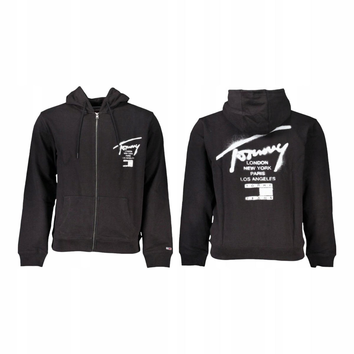 Tommy Hilfiger Pánská Mikina Kapuce Tjm Tommy Spray Paint Hoodie Černá vel. M