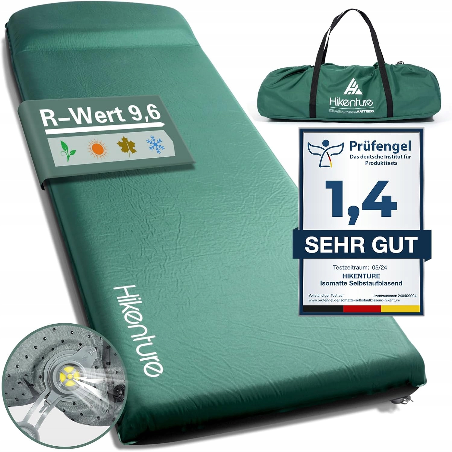 Samopompująca mata do spania Hikenture Self-Inflating Sleeping Mat